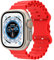 VeveXiao Ocean silicone Bracelet compatible avec Apple Watch Ultra 49mm 45mm 44mm 42mm, pour homme efemme bracelet de rechange doux et respirant pour iWatch Series 8 7 6 5 4 3 2 1 SE , Rouge