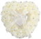 mumisuto Ringkissen Hochzeit, Romantische herzförmig Ringhalter mit Rose feinem Strasssteinchen und Schleife, Herzform Ringbox für Eheringe Verlobung Geschenk (Beige)