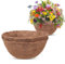2PCS Hanging Basket Liner, Coco Fiber Liners for Hanging Baskets Plant Flower Growth, Indoor Outdoor Garden Porch Balcony Planter Wall Basket Liner Replacement (14 inch)