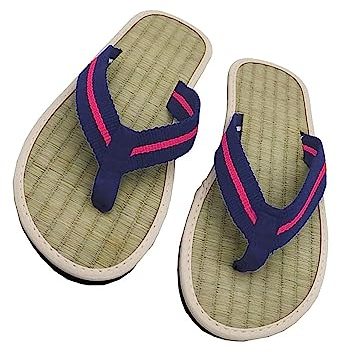 Gluhbirnen Pantoufles en paille, plates de chanvre pour homme et femme, pantoufles de paille à la mode, tongs et sandales de plage résistantes à la transpiration, tongs, Rouge 37, 44 EU