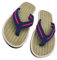 Gluhbirnen Pantoufles en paille, plates de chanvre pour homme et femme, pantoufles de paille à la mode, tongs et sandales de plage résistantes à la transpiration, tongs, Rouge 37, 44 EU