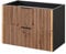 Lomadox Meuble sous lavabo 80 cm - Tiroirs - Anthracite - Avec rainures noires - 80 x 57 x 46 cm