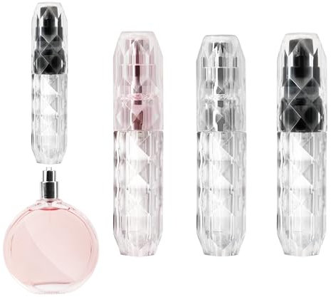 3Pcs 5ML Poctable Perfume Travel Bottle Fully Visual Perfume Atomiser for Men and Women Holidays Out Carry Perfume Liquid Skin Care Products