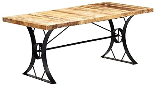 GuyAna Esstisch 180×90×76 cm Mango Massivholz ESS Tisch Esstisch Ausziehbar Echtholz Modern Rund