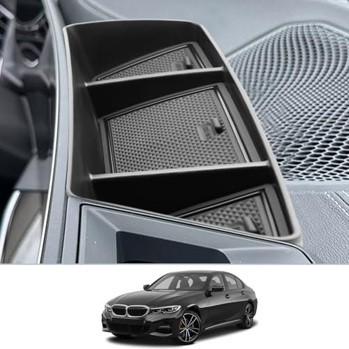 CDEFG Kompatibel mit BMW 3er G20 G21 2019-2023 2024 / 4er G22 / i3 G28 i4 G26 2023 Facelift Mittelkonsole Organizer Aufbewahrungsbox Instrumententafel Aufbewahrung Auto Center Console 3er 4er Zubehör