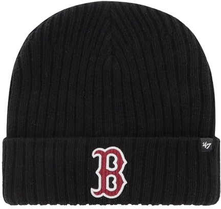 '47 MLB Boston Red Sox Mütze Beanie Black Thick Cord Cuff Knit Wintermütze Wollmütze