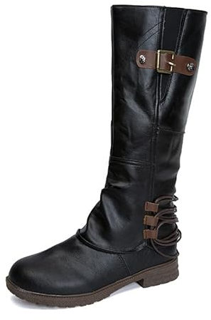 Generico Stivali Donna Con Tacco E Plateau Stivali Bassi Donna Invernali Stivali Donna Polpaccio Grosso Stivali Con Pelliccia Donna Con Tacco Stivali Gomma Donna Invernali