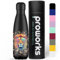 PROWORKS Bouteille d'eau Isotherme réutilisable en Acier Inoxydable sans BPA, Chaude Pendant 12 Heures et Froide jusqu'à 24 Heures, Sport, Salle de Sport, 500ml, éclaboussures de Peinture, Lion