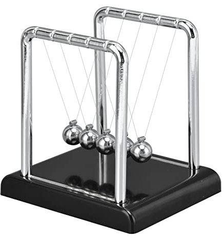 Newton's Cradle Balance Balls, ABS Plastic Metal Pendulum Swinging Balls, Educational Desk Toy Office Decor, Stress Relief Relaxation, Science Physics Demonstration