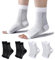 TOMILIOLD 4 Paar Kompressionssocken Damen Herren Medizinisch Socken, Orthopädische Kompressionssocken für Arthritis Gelenkschmerzen (Schwarz + Weiß, 38-42)