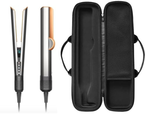 Funda rígida de viaje para alisador Dysons Airstrait HT01, impermeable y a prueba de polvo, funda protectora portátil para alisador Dysons Airstrait-Norma europea (negro 01)
