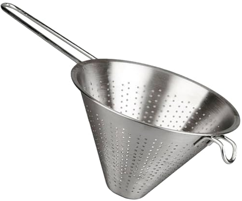 Tradineur Scolapasta cinese in acciaio inox scolapasta per lavori di cucina 18 cm