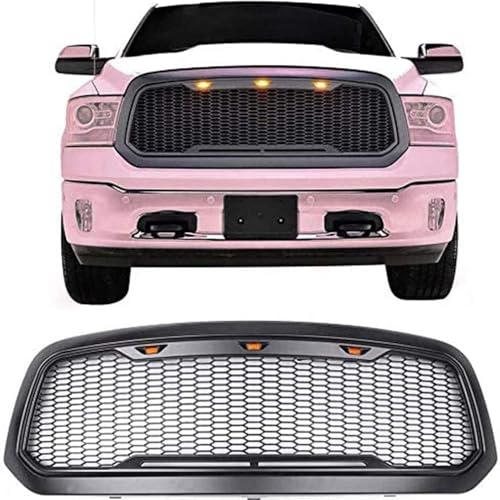 Auto Front Kühlergrill für Dodge Ram 1500 2013 2014 2015 2016 2017, Dauerhaft Auto Front Stoßstange Kühlergrille Exterior Ersatz Zubehör