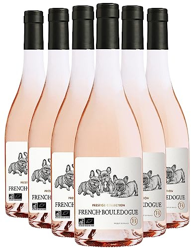 French Bouledogue Pays d'Oc Prestige Collection Roséwein 2022 - Bio - g.g.A. - Languedoc - Roussillon Frankreich - Rebsorte Mourvèdre - 6x75cl
