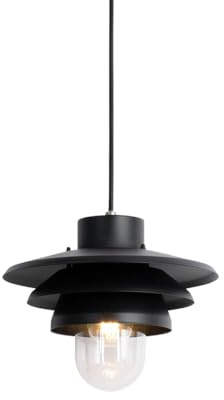 Qazqa - Design Design-AußenPendelleuchte I Pendellampe I Hängelampe I Pendellampe I Pendelleuchte I Lampe I Leuchte schwarz IP44 - Morty I Außenbeleuchtung - Stahl Rund - LED geeignet E27