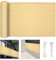 Brise Vue Jardin, Brise Vue 400 x 40 cm Nombreuses Tailleset Couleurs, Protection Contre Les Regards Brise Vue Balcon Exterieur, avec Attaches Câble et Cordons, pour Terrasse Jardin, Jaune Sable