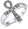 Ankh Ringe für Damen Sterling Silber Ägyptischer Muttertag Schmuck für Frauen