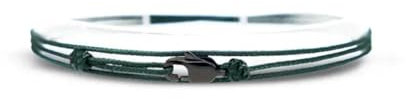 TRIPLE K&S Dünnes Wickel-Armband Herren & Damen mit Karabiner-Haken Verschluss Handmade - Maritimer Surfer Schmuck - Minimalistisches Stoff-Armband - 100% Wasserfest & verstellbar (Army Green)