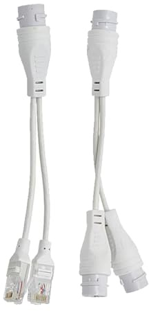 Lunpog PoE Combiner & Splitter, Power Supply for 2 IP Cameras with Only 1 Cable, Supports up to Cable, Plug and Play, Designed for Use with Cameras