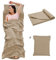 Hüttenschlafsack Ultraleicht, Schlafsack Einlage Baumwolle, Erwachsenen-Schlafsack & Reise-Bettlaken, Ultraleichter Schlafsack Kleines Packmass (Khaki, 210 x 115 cm)