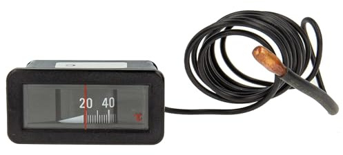 tecuro Fernthermometer 64 x 31 mm, Messbereich 10-105°C mit Fühler Ø 6,5 mm und Kabellänge 1500 mm