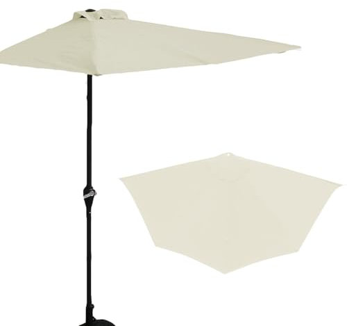 2.7m Demi-parasol Housse de Rechange,Parasol Demi Rond Housse de Rechange,Balcon Demi Parasol Housse de Rechange,Parasol de jardin Housse de Rechange(Support parapluie et base non inclus)