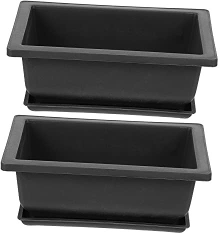 BEBEMOKO Plant Pot Mit Untersetzer Rechteckiger Blumentopf Für Sukkulenten Und Pflanzen Für Indoor Outdoor Dekoration Hochwertige Gartenbedarf Für Eleganz Im Zuhause