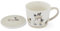 Cooksmart Highland Sheep Mug & Coaster Set | British Designed New Bone China Mug with Matching Coaster | Rustic Sheep & Nature Print | Dishwasher & Microwave Safe Mugs | Farmhouse-Style Drinkware