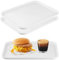 Bandeja rectangular para servir, bandeja de cocina, comida rápida, bandeja de desayuno, bandeja para servir aperitivos, bandeja de hotel, bandeja blanca, bandeja para servir, bandeja de café