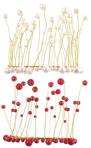 DEARMAMY 2stücke Kuchenornamente Aus Legierung Und Perlenmaterial Tiara-kuchenornament Und Krone-kuchendekoration Für Geburtstags Und Hochzeitstorten Backkuchenornament Für Partys Und