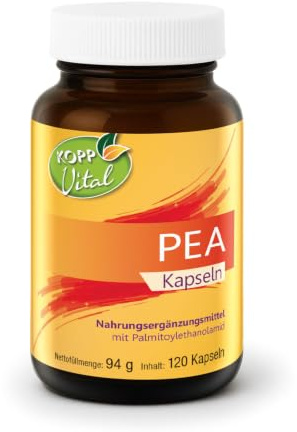 KOPP Vital® PEA Palmitoylethanolamid, 120 Kapseln, 94 g | Höchste Reinheit, Ohne Zusatzstoffe, Reinheitsgrad 99,23 Prozent, Ohne Gentechnik