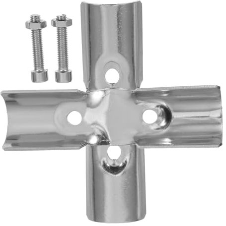 DIYEAH 2pcs Stainless Steel End Joint Clamps Durable Pipe Connector for Fencing Shelving and Handrails Easy Installation Grip for Various Applications