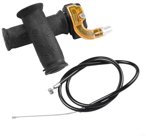 Honseadek ATV Pocket Dirt For Bike 49CC 2- Throttle Grip Hand Grips with Cable for Mini Moto and Off-Road Scooter Accessories, Rubber Plastic Construction,