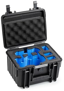 B&W International Schutzkoffer 2000 (PP.66) für DJI Mini 5 Pro Fly More Combo, Lito 1 und Lito X1 – Drohnenkoffer mit passgenauem Inlay, wasserdicht und staubdicht (IP67), schlagfest