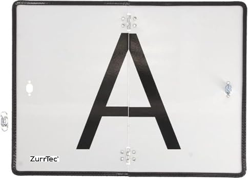ZurrTec A-Tafel, Warntafel weiß 400 x 300 mm klappbar Reflektor Abfalltafel Abfallschild Warntafel LKW