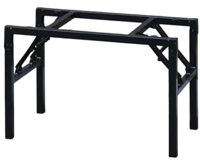 RGZFYH Klappbare Tischbeine aus Metall, robuste Bankbeine, DIY-Schreibtischgestell, Möbelstützfüße for Esstisch, Campingtisch, Couchtisch(Svart,33x15x24in)
