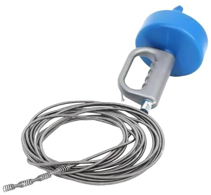 Coclea di scarico a stantuffo per WC, strumento per pulire tubi intasati, potente impianto idraulico domestico per lavello da cucina, vasca da bagno, doccia, bagno, strumento di sblocco facile per lo