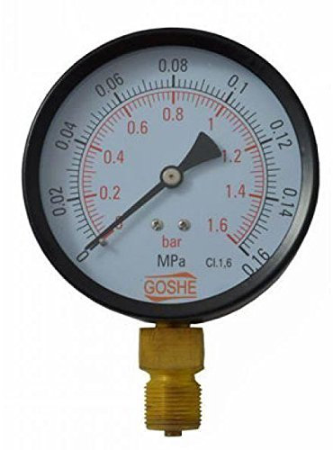 100mm 2,5 Bar Side Entry Manometer Pressure Gauge M20x1,5 + 1/2 BSP Reduction
