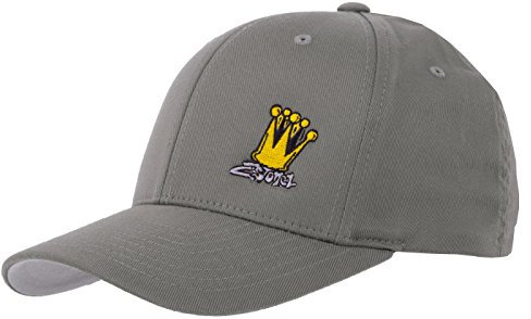 2Stoned Flexfit Baseball Kappe Classic Grau mit Stick Crown Größe XXL (62cm - 65cm) für Frauen und Männer