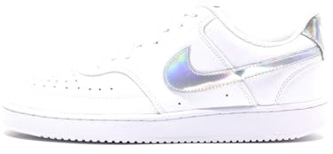 NIKE Women's Court Vision Low Sneaker, White Multi Color Black, 8 UK