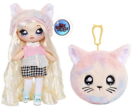 Na Na Na Surprise 2-in-1 Fashion Doll und Plüschtasche - Sammlerstücke - Serie 4 - Paula Purrfect