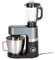 Robot de cocina profesional de 1300 W con brazo giratorio, color negro, recipiente de acero inoxidable de 6,3 litros de capacidad, batidora de 1,5 litros