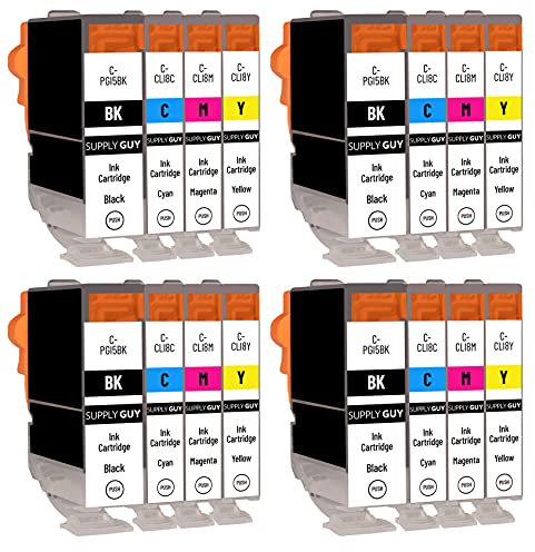 Supply Guy 16 Druckerpatronen kompatibel mit Canon PGI-5 CLI-8 Multipack für Pixma IP3300 IP3500 IP4200 IP4200 Series IP4200X IP4300 IP4500 IP4500 Series IP4500X IP5200 IP5200R IP5200 Series IP5300