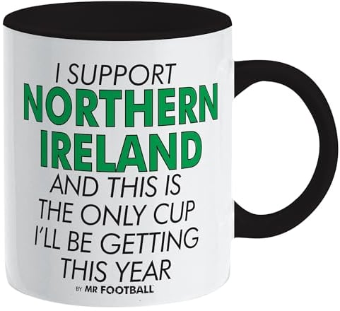Bomblighters I Support Northern Ireland and This is only Cup Football Mug - Merchandise Gift for Fan, Ceramic, 250ml