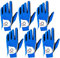 FINGER TEN Golf Handschuhe Herren RainGrip Hot Wet Wetter Komfort Extra Value Linke Hand Links und rechte Hand rechts strapazierfähigem Golf Handschuhe 6 Pack (Blau, Medium, Links)