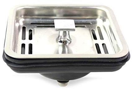 Gaetooely Steel Square Sink Strainer Plug Kitchen Sink Drain Mesh Stopper Basket Strainer Waste Plug Kitchen Appliances