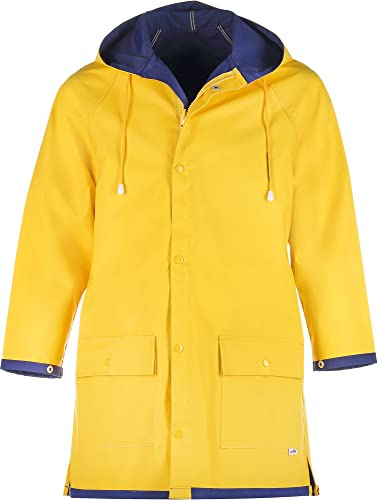 modAS Unisex Regenjacke Original Friesennerz Wendejacke – Regenmantel Regenparka Damen Herren Ostfriesennerz in Gelb Größe S