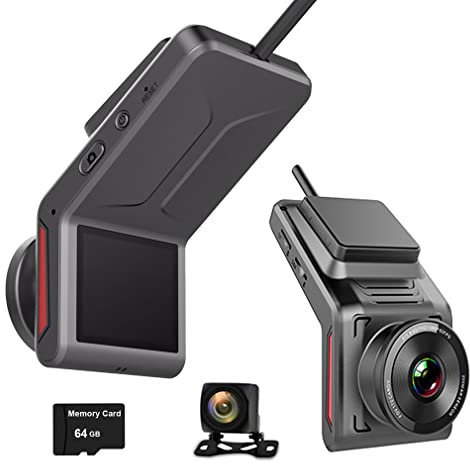 XRC TECH 4G WiFi Car Dash Cam DVR, Rearview Camera Support APP Control,GPS Camera Recorder FHD 1080P Dual Lens, GPS Log Track, Night Vision,24Hrs Remote Monitor(Include 64GB Card)