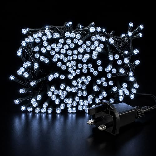 Status Falun String Lights | 400 LED White Light Chain | 37 Meter Cable Length (5m to First Light) | Indoor & Outdoor Party Lights | FALUN400MW6 | Features a generous 37m total length with a 5m lead cable to easily reach outdoor power sources for commercial event setups.