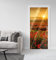 MyMaxxi - Tür bekleben mit Türtapete Türposter Selbstklebend 90x200 Mohnblumen - Türfolie mit Premium Glanzeffekt - Türaufkleber metallic Silberfolie Türklebefolie Blumen Blüte Feld rot